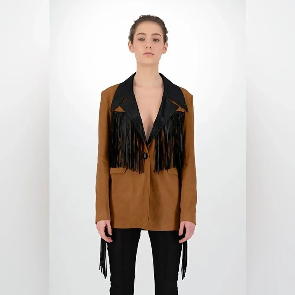 New DANCASSAB PATSY Leather Jacket size S